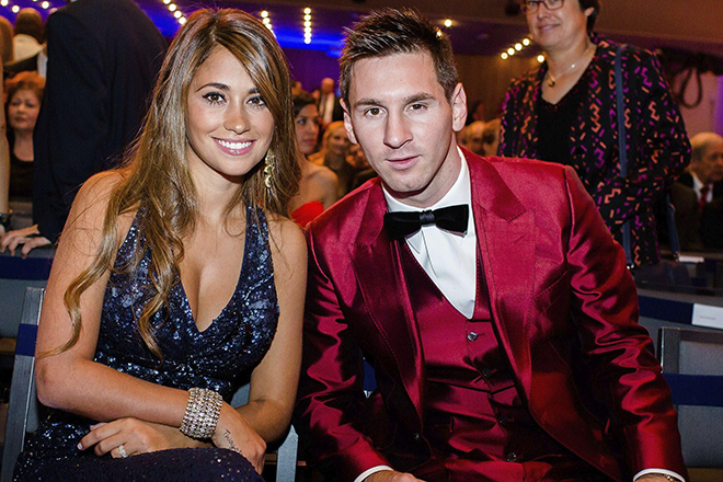 Antonella Rokuzzo and Lionel Messi
