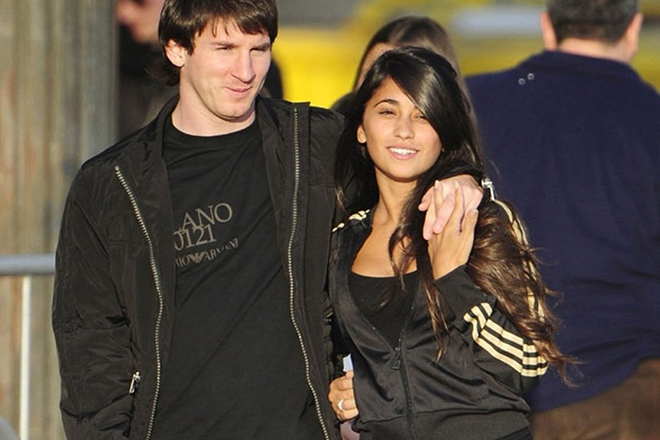 Antonella Rokuzzo and Lionel Messi in 2009
