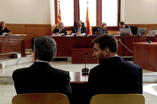 Lionel Messi in the courtroom