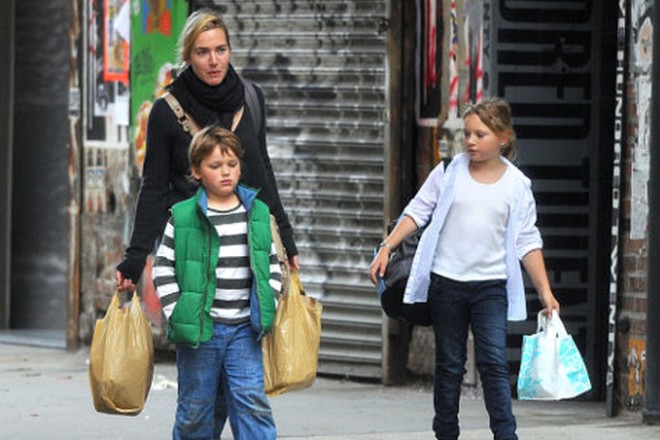 Kate Winslet with her children