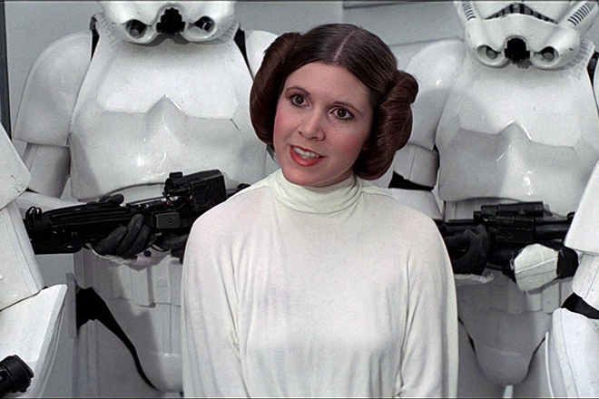 Carrie Fisher in "Star Wars"