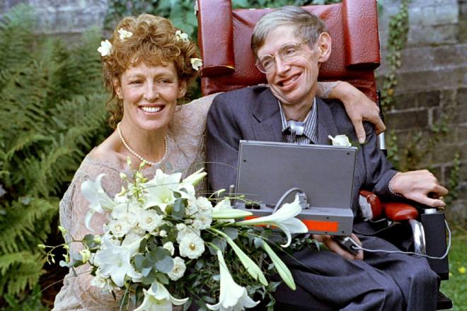 Elaine Mason and Stephen Hawking