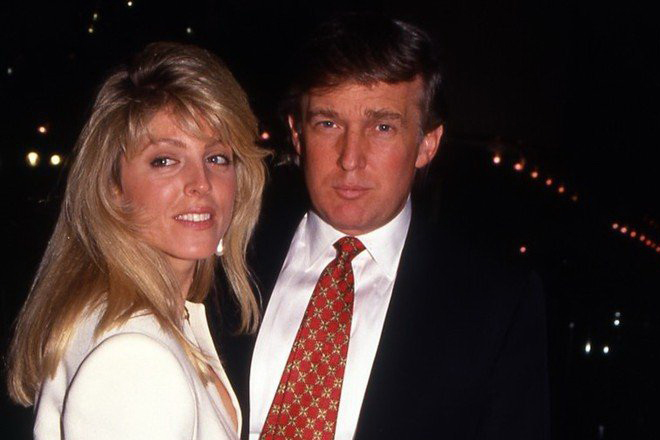 Donald Trump with his second wife Marla Maples Anne