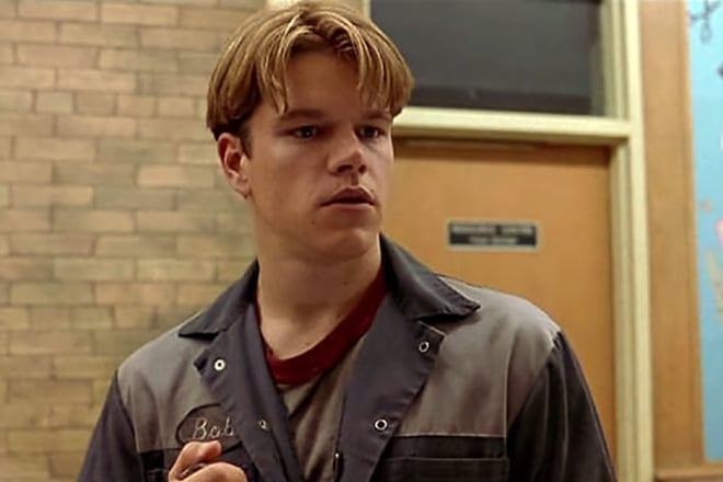 Matt Damon in the film "Good Will Hunting"