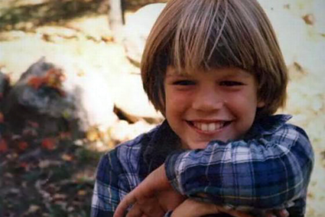 Matt Damon in childhood