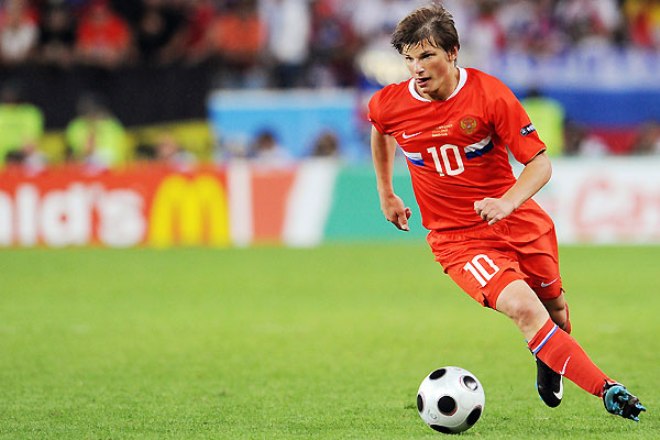 Andrey Arshavin as a member of the Russian national team