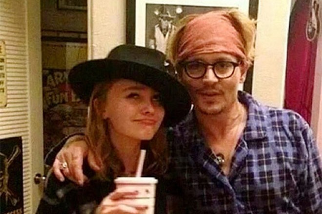 Johnny Depp with his daughter