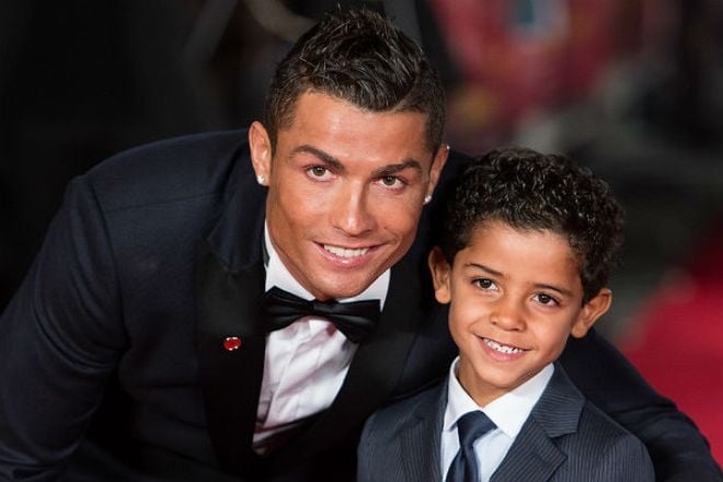 Cristiano Ronaldo with his son Cristiano Jr.