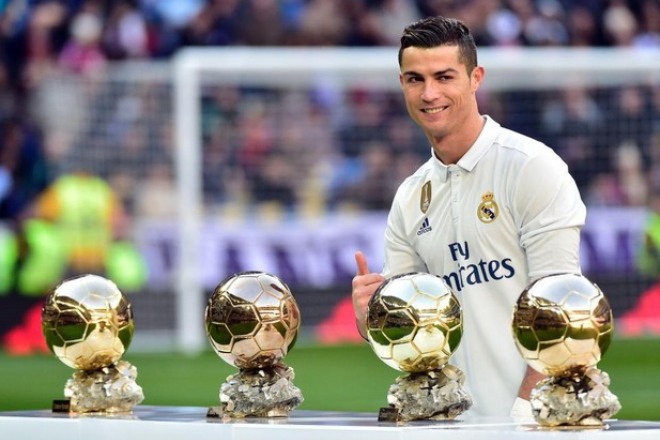Cristiano Ronaldo and his "FIFA Golden Balls"