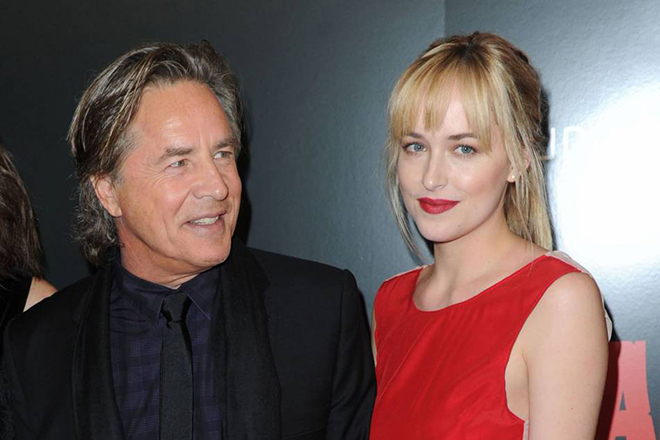 Don Johnson and his daughter Dakota Johnson