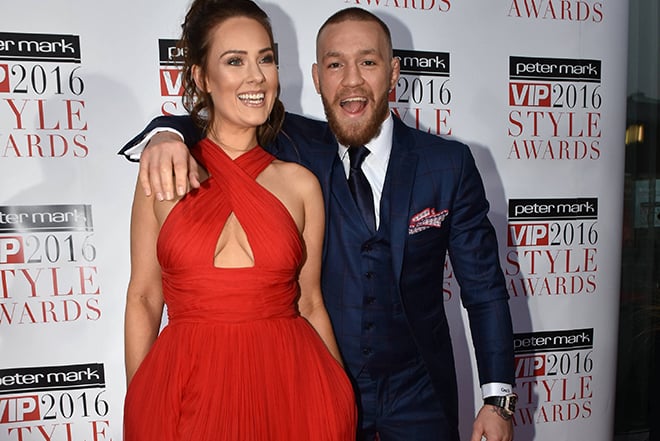 Conor McGregor with his wife