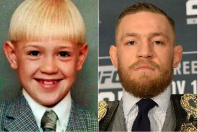Conor McGregor in his childhood and today