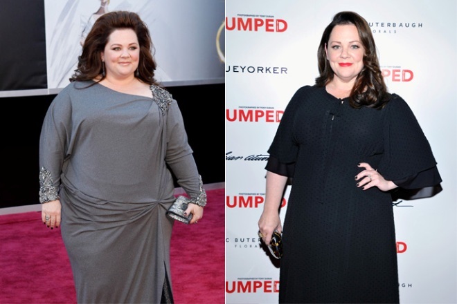 Melissa McCarthy before and after losing weight