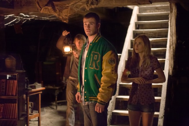 Chris Hemsworth in the movie The Cabin in the Woods
