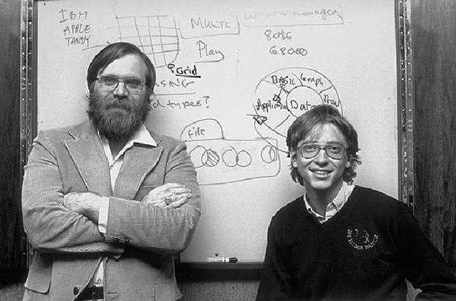 Young Paul Allen and Bill Gates
