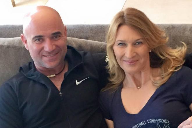 Steffi Graf and her husband Andre Agassi