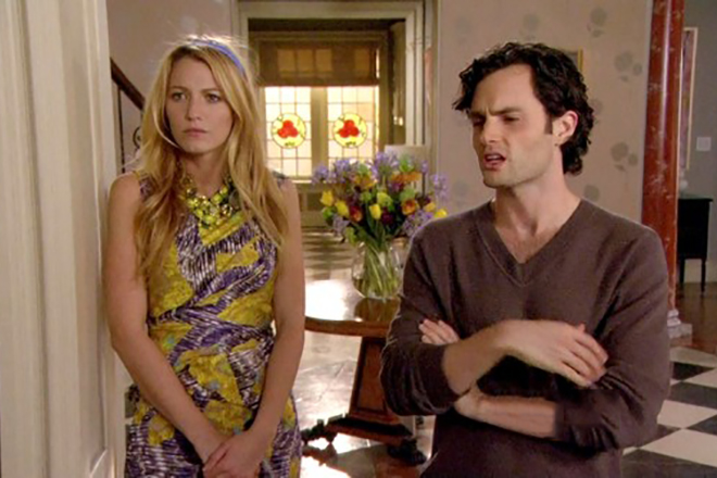Blake Lively and Penn Badgley in the series Gossip Girl