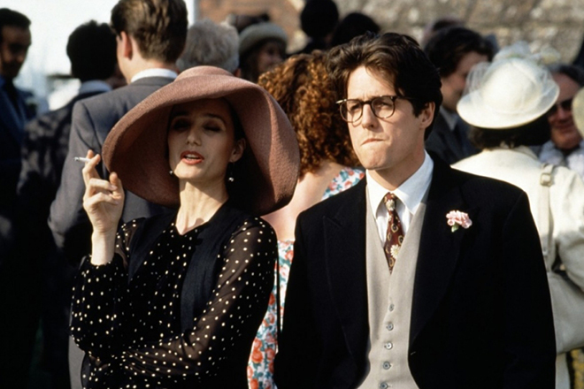 Hugh Grant in the movie Four Weddings and a Funeral