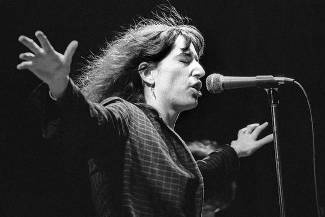 Patti Smith on the stage