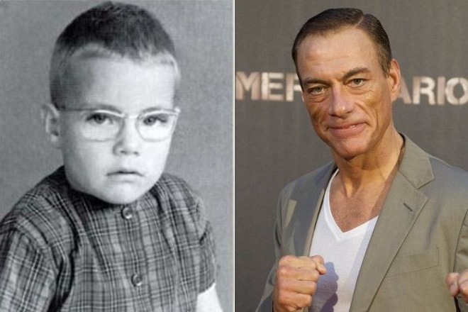 Jean-Claude Van Damme in childhood and now