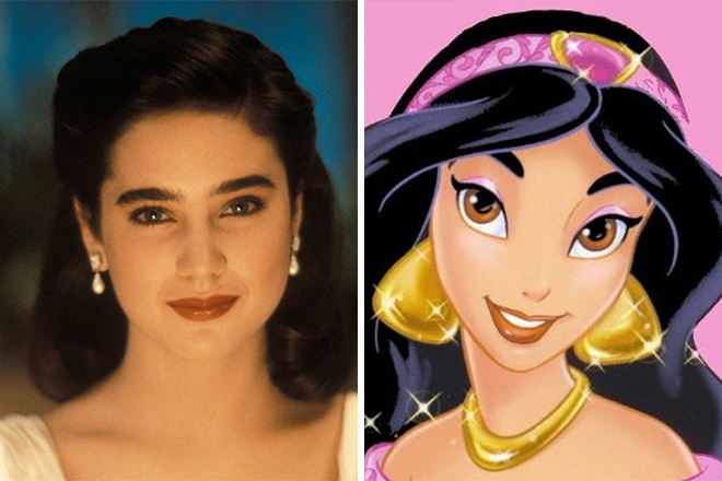 Princess Jasmine was modeled after Jennifer Connelly