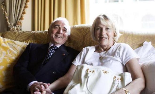 Charles Aznavour with his wife, Ulla