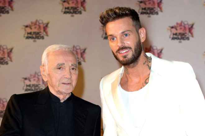 Charles Aznavour with his son Nicolas