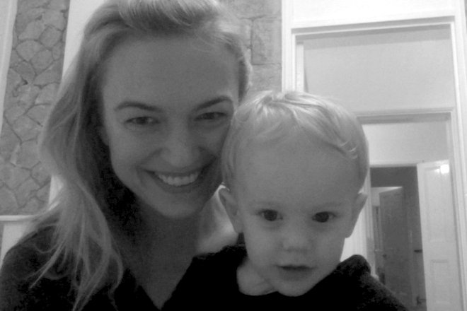 Sophia Myles with her son Luke