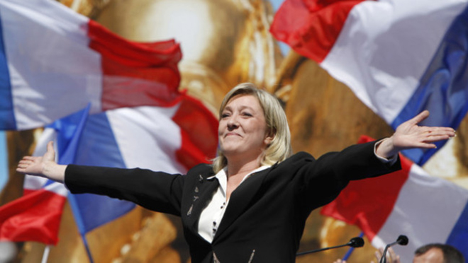 Marine Le Pen takes part in the presidential elections