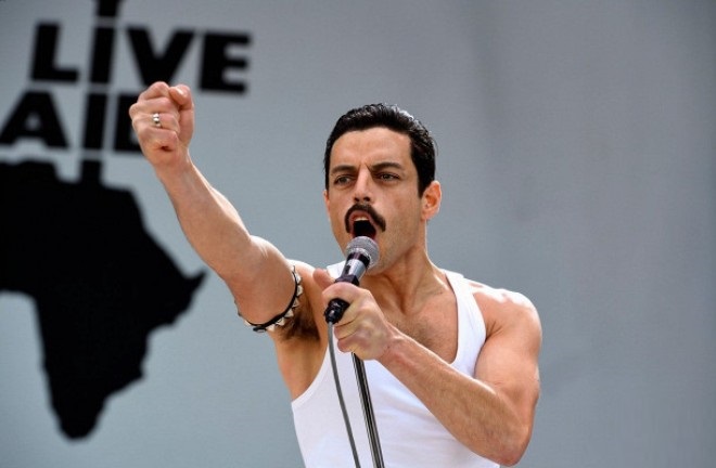 Rami Malek in the film Bohemian Rhapsody
