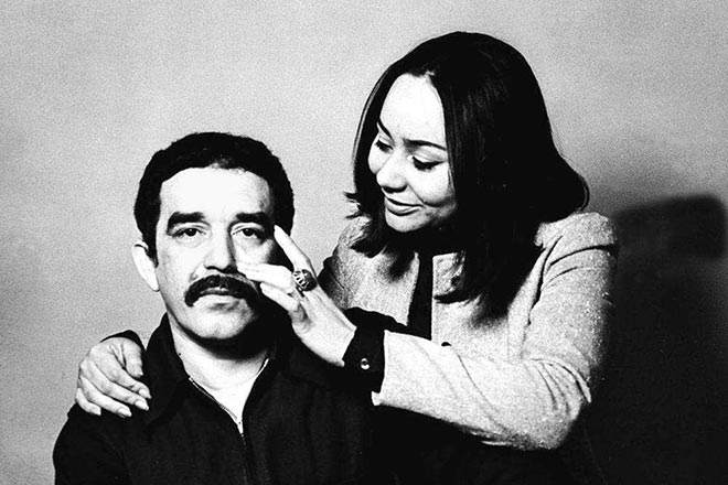 Gabriel García Márquez with his wife