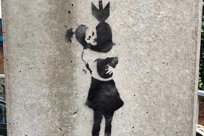 Banksy’s Bomb Hugger