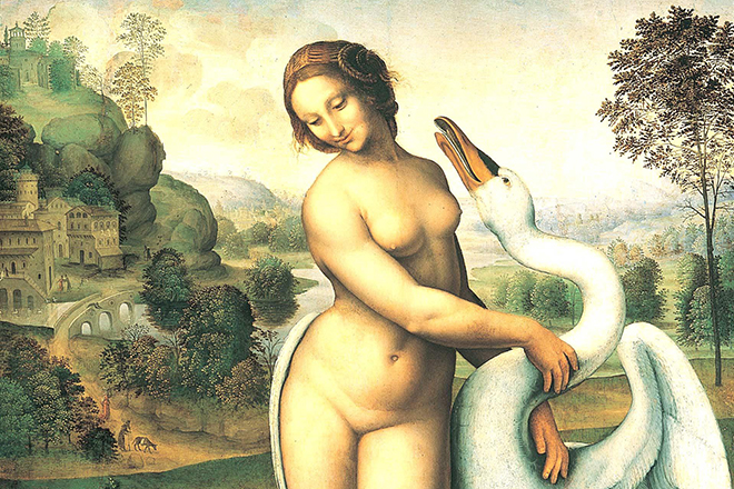 A fragment of Leda and the Swan