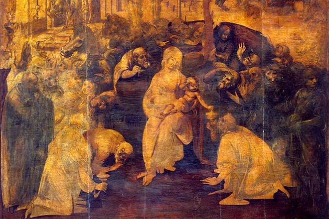 A fragment of Adoration of the Magi