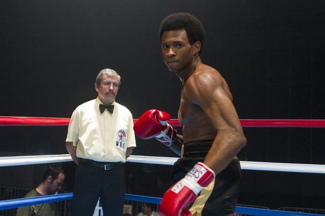 Usher in de film Hands of Stone