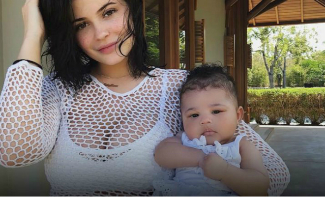Kylie Jenner with her daughter Stormi