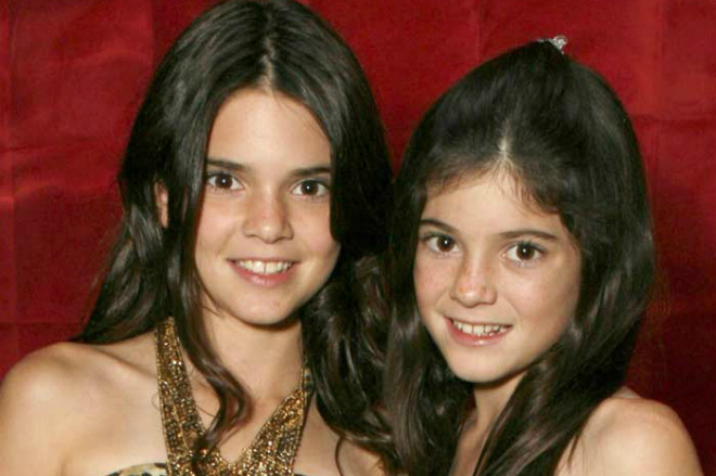 Kendall and Kylie Jenner in their childhood