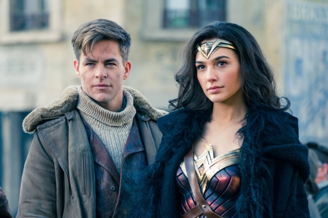 Chris Pine and Gal Gadot in the movie Wonder Woman
