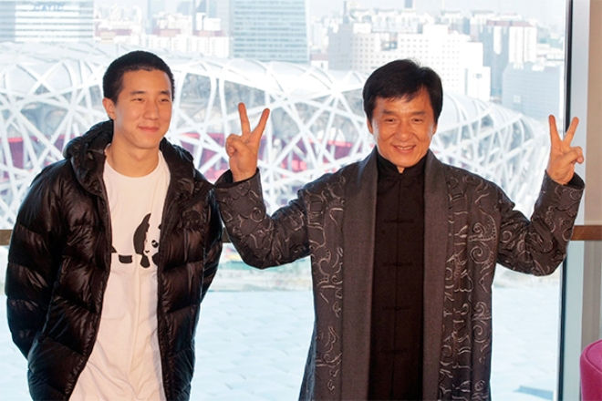 Jackie Chan with his son