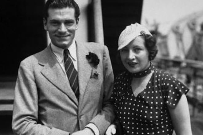 Laurence Olivier with his first spouse Jill Esmond