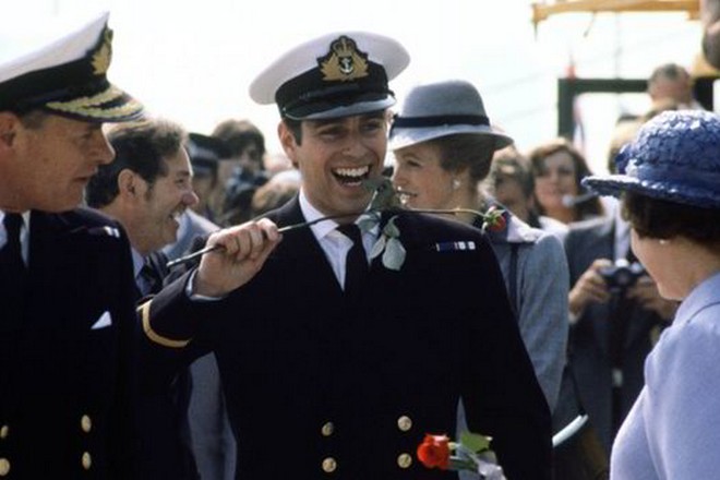 Prince Andrew wearing a military uniform