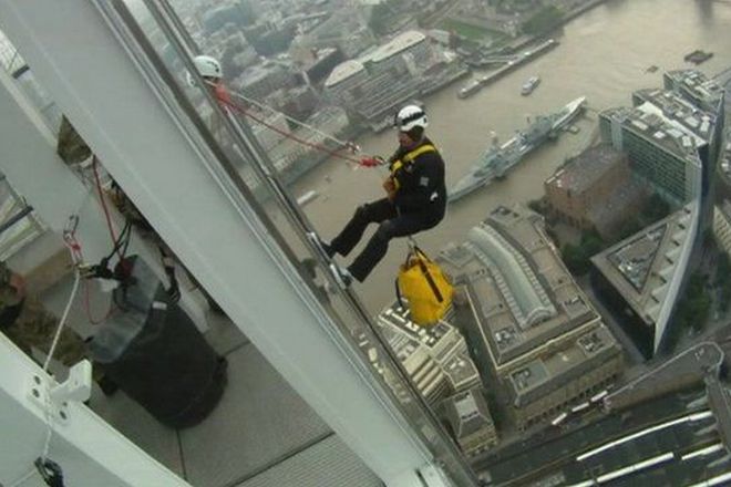 Prince Andrew is climbing down The Shard
