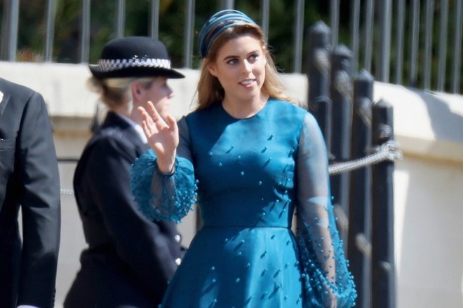 Princess Beatrice at the wedding of Prince Harry