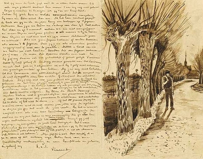 Pages from the letter book to his brother Theo