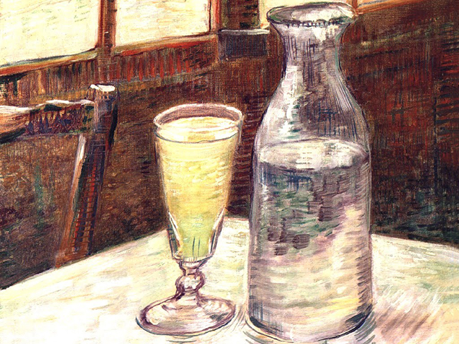 The picture Café Table with Absinthe