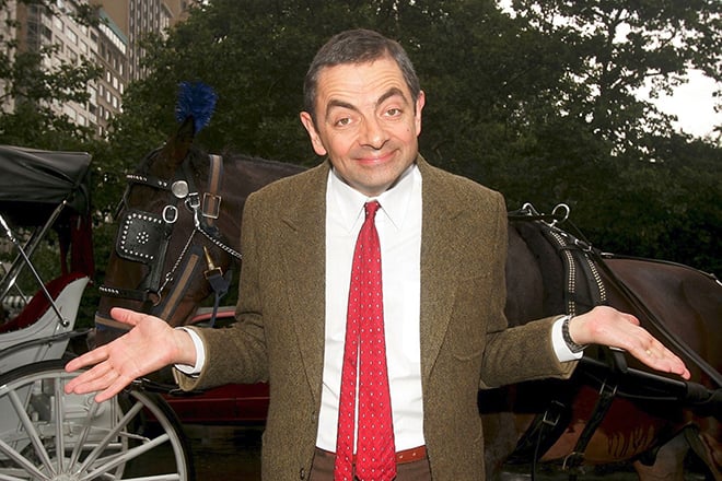 Rowan Atkinson in the series Mr. Bean
