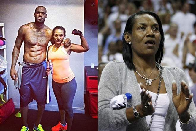LeBron James and his mother