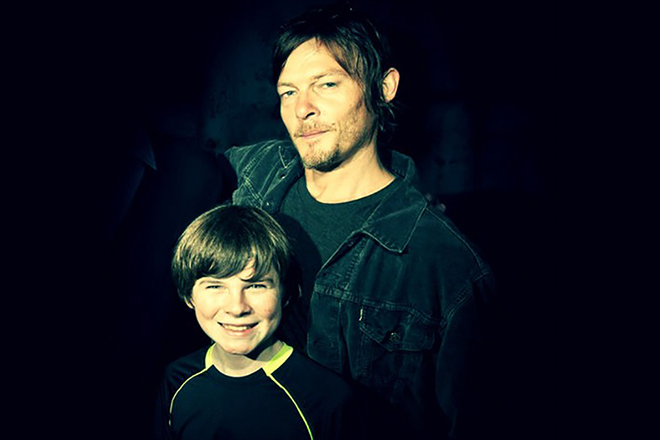 Chandler Riggs and Norman Reedus