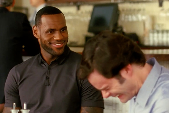 LeBron James in the movie Trainwreck