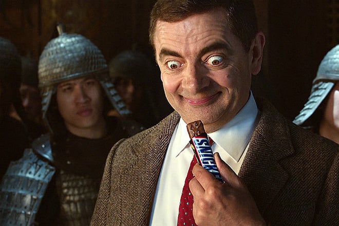 Rowan Atkinson in Snickers advertising company